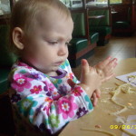 Addison examining food